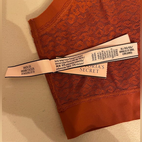 Victoria's Secret Lace Mesh Leopard Print Sports Bra Rust XL NWT Rare Sold Out - Picture 9 of 16